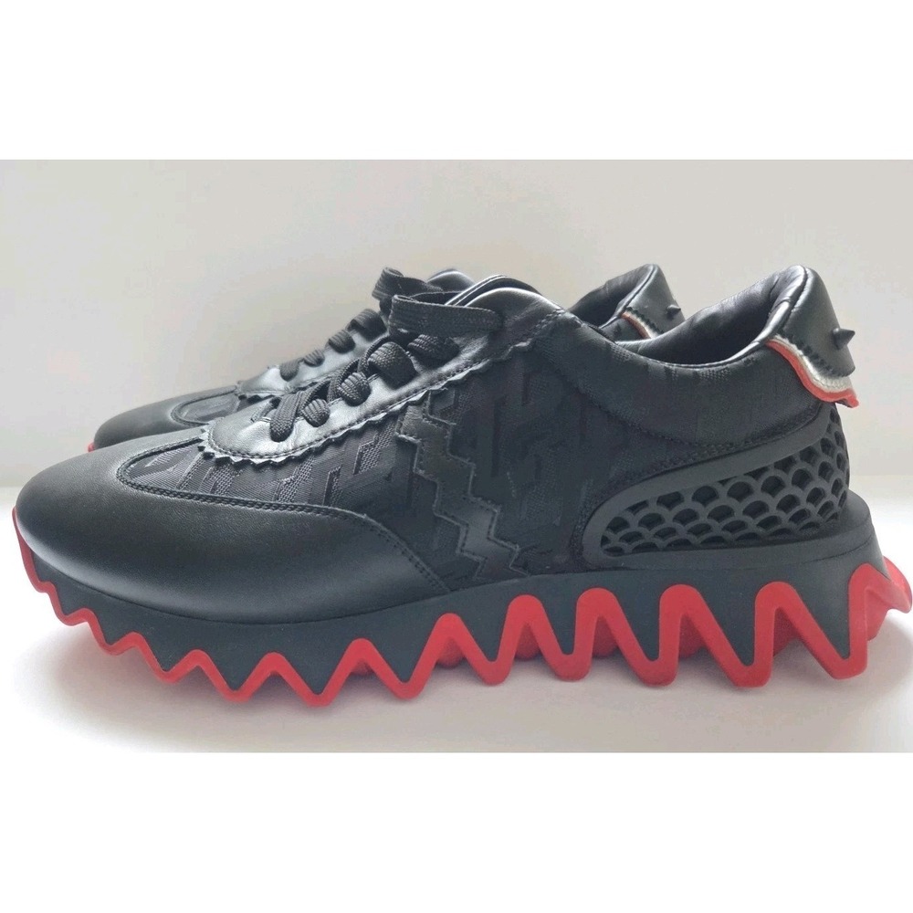 Christian Louboutin Loubishark Sneakers Black Red Size US 10 EU 43 1/2